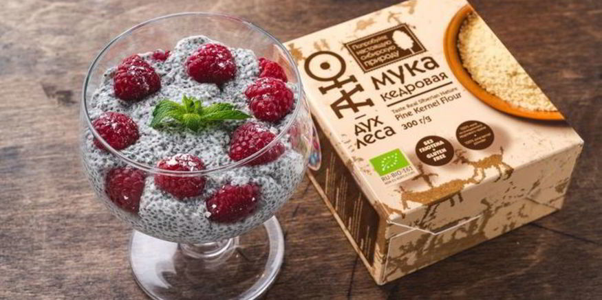 Рецепт чиа-пудинга с кедровой мукой