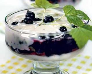 Десерт из черной смородины