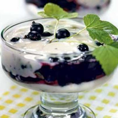 Десерт из черной смородины