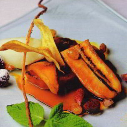 Фрукты на открытом огне