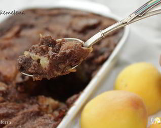 Клафути шоколадный с абрикосами