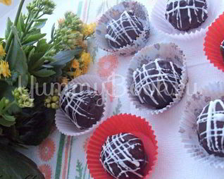 Шоколадные конфетки с ликером и сливками