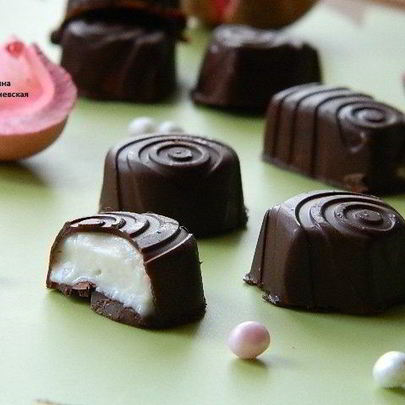 Шоколадные конфеты с творожным сыром