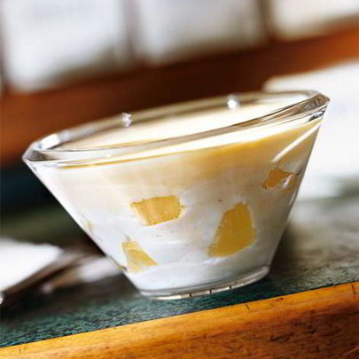 Ананасовый крем с винной пенкой