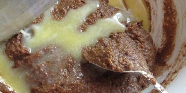 бисквитный рулет с кофейной начинкой и банановым кремом