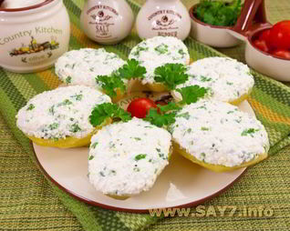 Картофель с творожным кремом