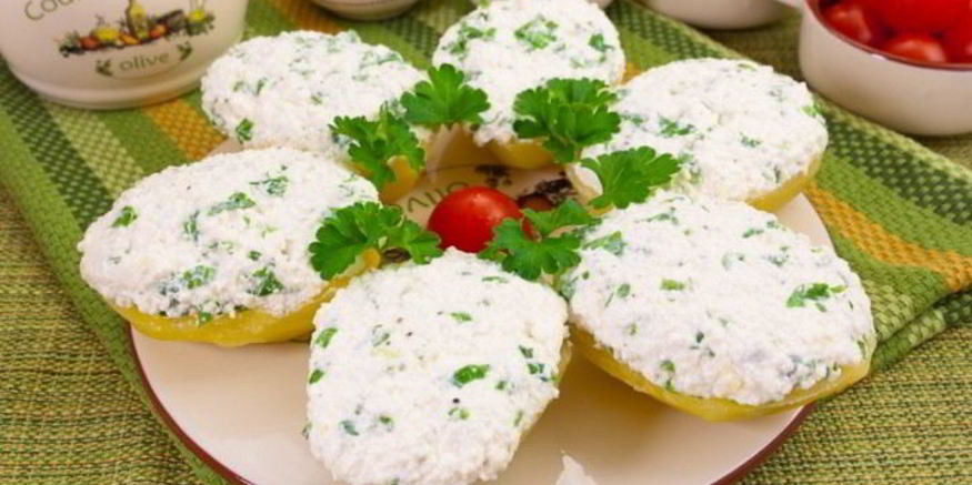 Рецепт картофеля с творожным кремом