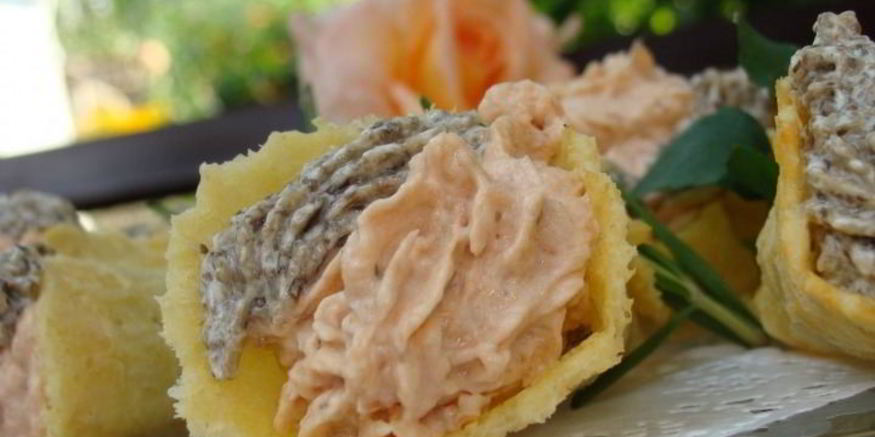 Рецепт сырных трубочек с кремом