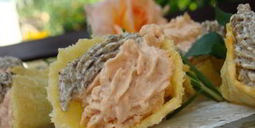 сырные трубочки с кремом