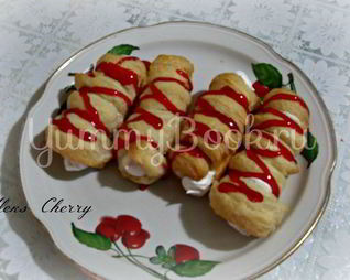 Трубочки слоеные с кремом