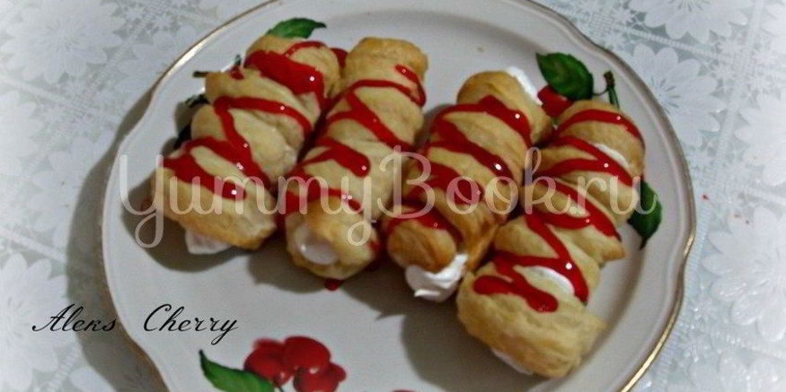 Рецепт трубочек слоеных с кремом