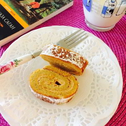 Тыквенный рулет с кремом