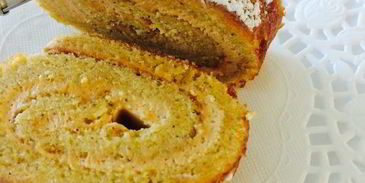 тыквенный рулет с кремом