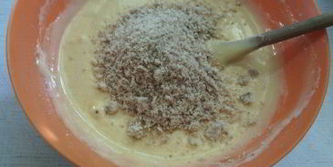 воздушный тыквенно-ореховый бисквит с тыквенно-шоколадным кремом