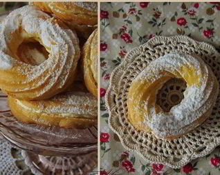 Заварные кольца с творожным кремом