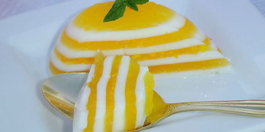 Рецепт молочно-апельсинового желе