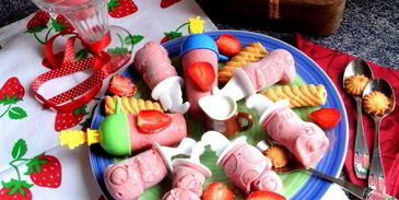 бананово-клубничное мороженое