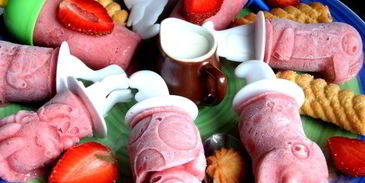 бананово-клубничное мороженое