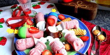 бананово-клубничное мороженое