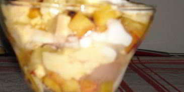 десерт мороженое с фруктами