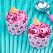 Рецепт Домашнего мороженого Черничный чизкейк