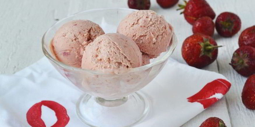 Рецепт мороженого клубника и бальзамик