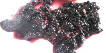 мороженое с ежевикой