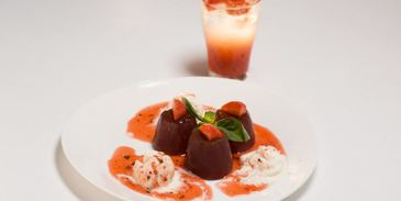 мороженое с винным желе