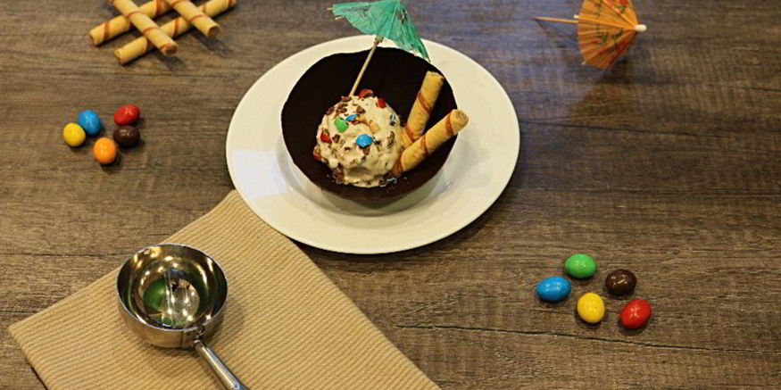 Рецепт мороженого в шоколадных вазочках