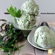 Рецепт Мятного мороженого с кусочками шоколада