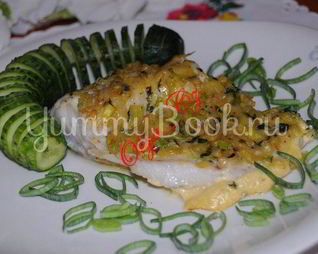 Филе трески, запеченнoе в муссе из лука-порея и базилика