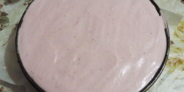 клюквенный торт-мусс с миндальным пралине праздничный