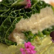 Рецепт Мусса из белой рыбы на пюре из брокколи