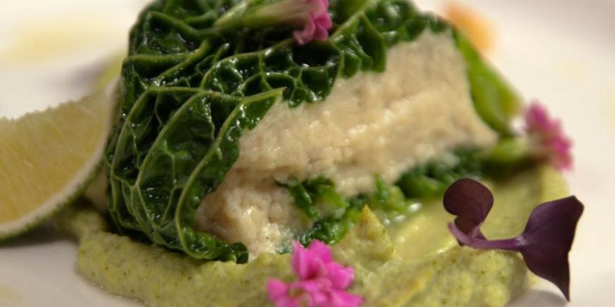 Рецепт мусса из белой рыбы на пюре из брокколи