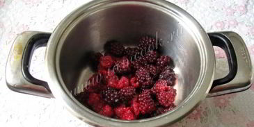 мусс из малины и ежевики