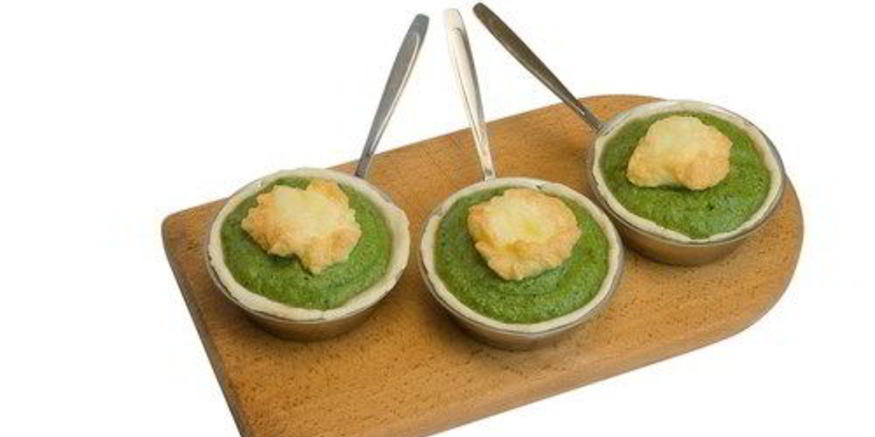 Рецепт мусса из шпината с кремом из пармезана