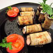 Рецепт Рулетов из баклажанов с рыбным муссом