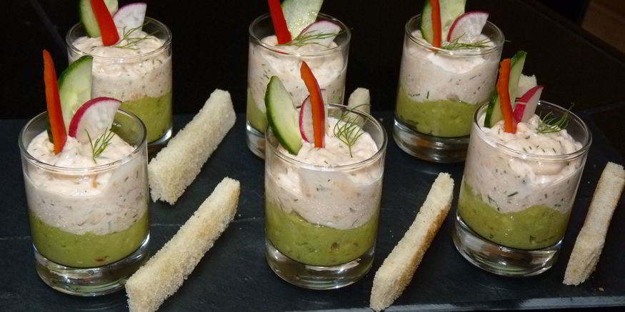 Рецепт рыбного мусса с кремом из авокадо