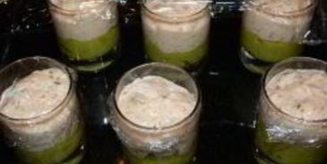 рыбный мусс с кремом из авокадо