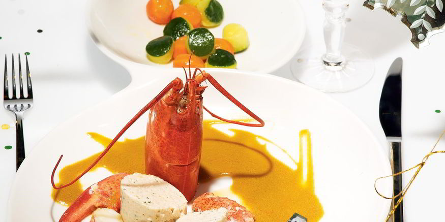 Рецепт рыбного мусса с мясом и соусом из лобстера