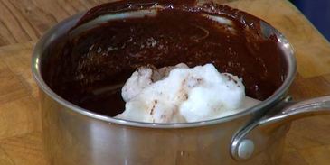 шоколадный мусс с малиной