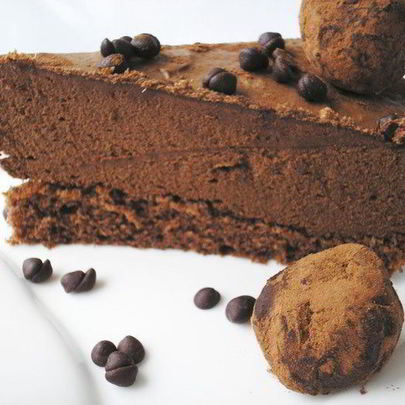 Шоколадный торт-мусс с кофейно-карамельными трюфелями