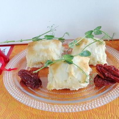 Треска под муссом в тесте фило