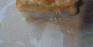 треска под муссом в тесте фило