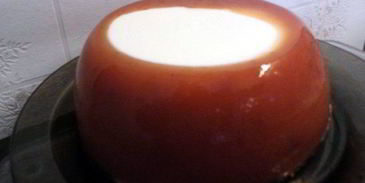 творожный мусс в персиковом желе