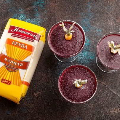 Ягодный мусс с манной крупой