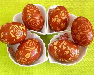 Красивые пасхальные яйца с рисунком