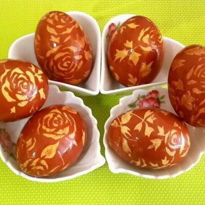 Красивые пасхальные яйца с рисунком