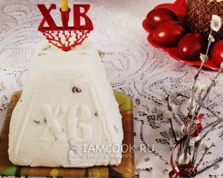 Пасха сырая творожная со сгущенкой