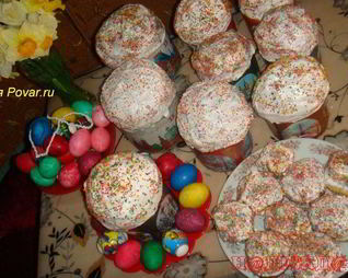 Пасхальные куличи с изюмом